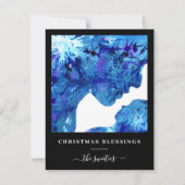 Moderne Abstracte Geboorte Waterverf Kerstmis Feestdagenkaart (Voorkant)
