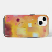 Moderne Abstracte Geel iPhone Hoesje (Achterkant horizontaal)