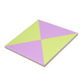 Moderne Abstracte Geel Paarse Geometrische Driehoe Tegeltje (Zijkant)