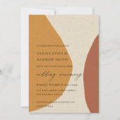 MODERNE ABSTRACTE-GEEL-TERRACOTTA-KUNSTGEBREK KAART (Voorkant)