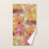 Moderne Abstracte Geel Waterverf Kunst Bad Handdoek (Handdoek)