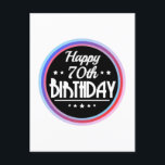 Moderne Abstracte Gefeliciteerd 70e Verjaardag Briefkaart<br><div class="desc">Moderne Abstracte Gefeliciteerd 70e Verjaardag. 70e verjaardagscadeau voor vrouwen en mannen die jong van hart zijn en er nog goed uitzien. Geweldig cadeau voor iemand die 70 wordt. 70e verjaardag Cadeau idee voor vader, moeder, man, vrouw, broer of zus. Grappig cadeau voor iedereen die er beter uitziet dan ooit. Koop...</div>