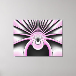 Moderne Abstracte Gekke Fractale Kunstpatroon Canvas Afdruk