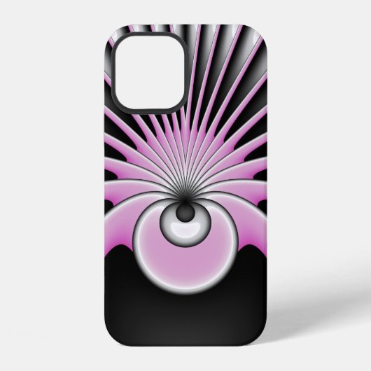 Moderne Abstracte Gekke Fractale Kunstpatroon iPhone Hoesje (Achterkant)