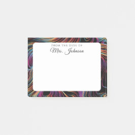 Moderne Abstracte Gekrulde Regenboog Patroon Leraa Post-it® Notes