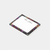 Moderne Abstracte Gekrulde Regenboog Patroon Leraa Post-it® Notes (Schuin)
