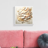 Moderne Abstracte Gelaagde Papierkunst - Elegant N Canvas Afdruk (Insitu (Woonkamer))