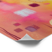 Moderne Abstracte Gele Aquarel Poster (Hoek)