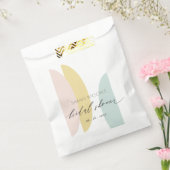 Moderne Abstracte Gele Blush Aqua Vrijgezellenfees Bedankzakje (Gezegeld)