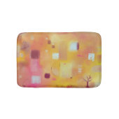 Moderne Abstracte gele Waterverf kunst Badmat (Voorkant)