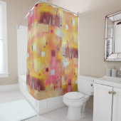 Moderne Abstracte gele Waterverf kunst Douchegordijn (In situ)
