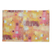 Moderne Abstracte gele Waterverf kunst Kussensloop (Achterkant-Links)