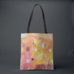 Moderne Abstracte gele Waterverf kunst Tote Bag<br><div class="desc">Een hedendaagse moderne abstracte waterverf schilderij in warme kleuren. Geel,  roze,  oranje en crème. Originele kunst van Nic Squirrell.</div>