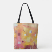 Moderne Abstracte gele Waterverf kunst Tote Bag (Achterkant)
