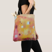 Moderne Abstracte gele Waterverf kunst Tote Bag (Dichtbij)