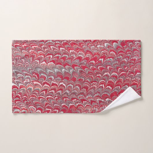 Moderne Abstracte gemarmerde textielverf Bad Handdoek (Handdoek)