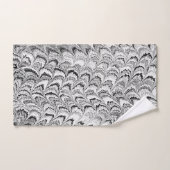 Moderne Abstracte gemarmerde textuur zwart-wit Bad Handdoek (Handdoek)