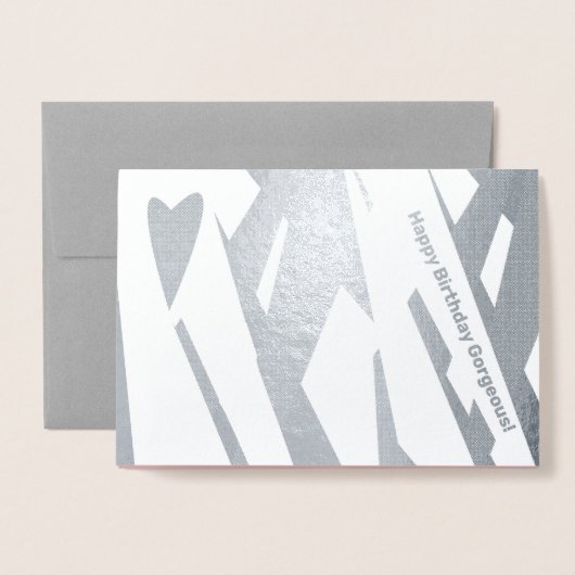 Moderne Abstracte Geometrale Dagen Folie Kaarten (Voorkant met envelop)