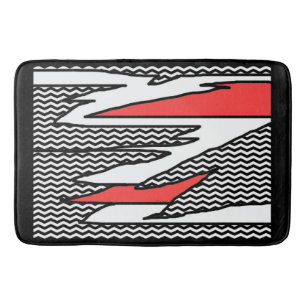 Moderne Abstracte Geometric Red Black — grote badm Badmat