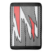 Moderne Abstracte Geometric Red Black — grote badm Badmat (Voorkant Verticaal)