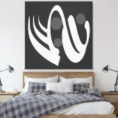 moderne abstracte geometrie canvas afdruk (Insitu (Slaapkamer))