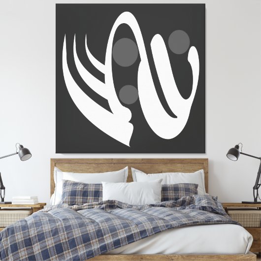 moderne abstracte geometrie canvas afdruk (Insitu (Slaapkamer))