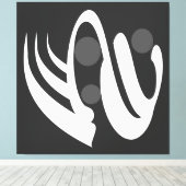 moderne abstracte geometrie canvas afdruk (Insitu (Houten vloer))