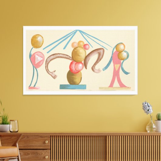 Moderne Abstracte geometrie Canvas Afdruk (Insitu (Woonkamer))