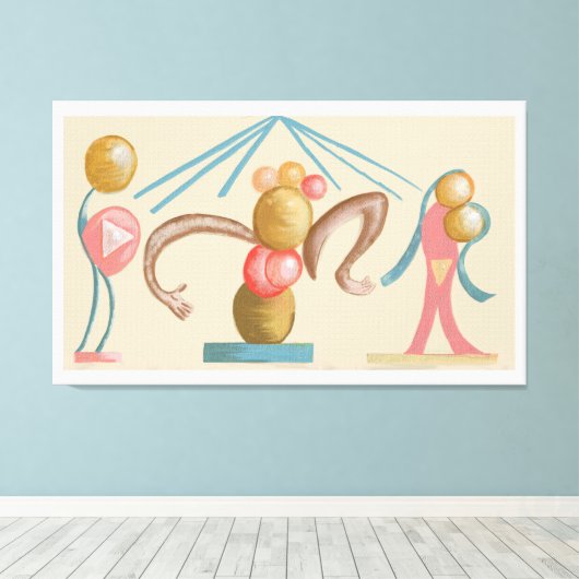 Moderne Abstracte geometrie Canvas Afdruk (Insitu (Houten vloer))