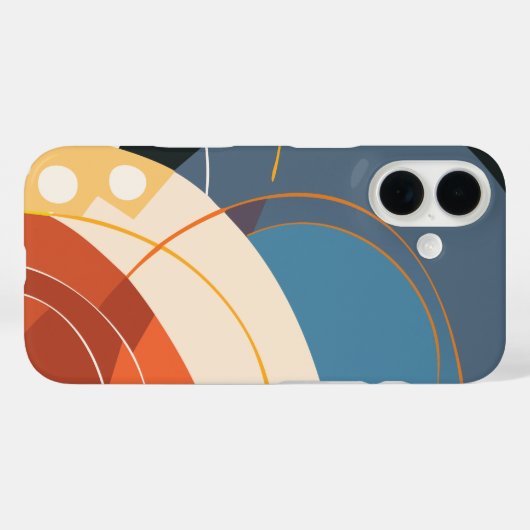 Moderne Abstracte geometrie Case-Mate iPhone Case (Achterkant (horizontaal))