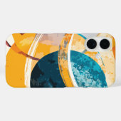 Moderne Abstracte geometrie Case-Mate iPhone Case (Achterkant (horizontaal))