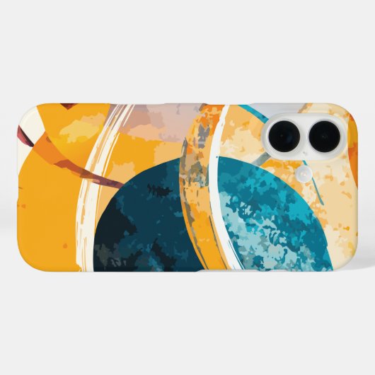 Moderne Abstracte geometrie Case-Mate iPhone Case (Achterkant (horizontaal))