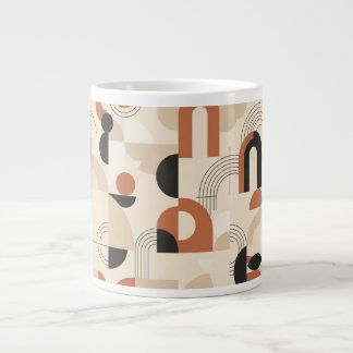 Moderne abstracte geometrie grote koffiekop