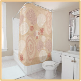 Moderne Abstracte geometrie in Mauve Colors Douchegordijn