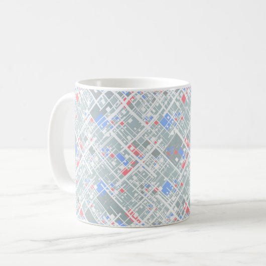 Moderne abstracte geometrie. koffiemok (Voorkant links)