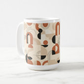 Moderne abstracte geometrie koffiemok (Voorkant links)