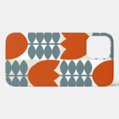 Moderne abstracte geometrie met gestileerde bloeme Case-Mate iPhone case (Achterkant (horizontaal))
