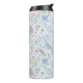 Moderne abstracte geometrie. thermosbeker (Gedraaid links)