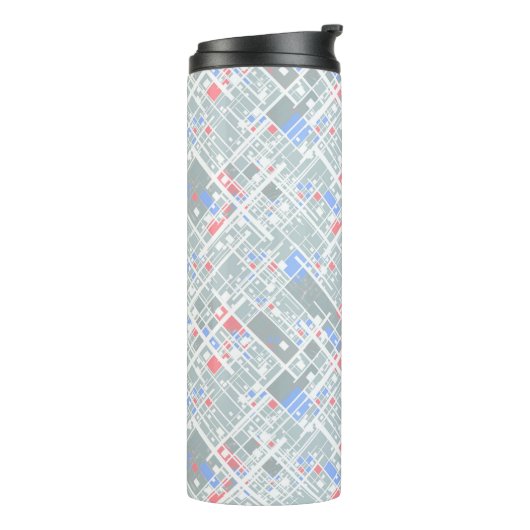 Moderne abstracte geometrie. thermosbeker (Gedraaid links)