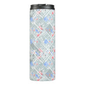 Moderne abstracte geometrie. thermosbeker (Achterkant)