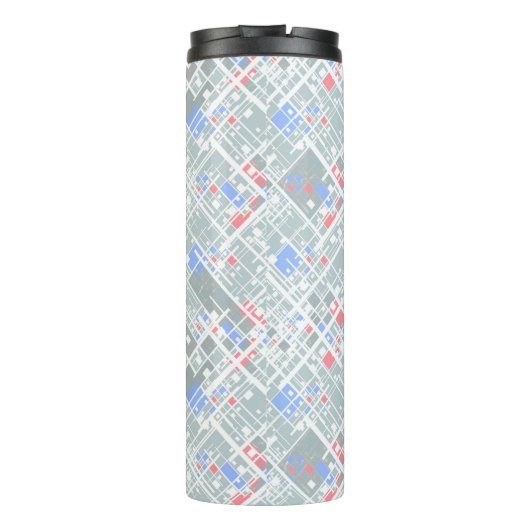 Moderne abstracte geometrie. thermosbeker (Achterkant)