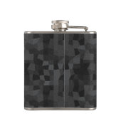 Moderne Abstracte geometrie (zwart en grijs) Heupfles (Achterkant)