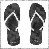 Moderne Abstracte geometrie (zwart en grijs) Teenslippers