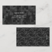 Moderne Abstracte geometrie (zwart en grijs) Visitekaartje (Voorkant / Achterkant)