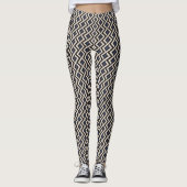 Moderne Abstracte geometrische 2 - Blue Ridge, Pan Leggings (Voorkant)