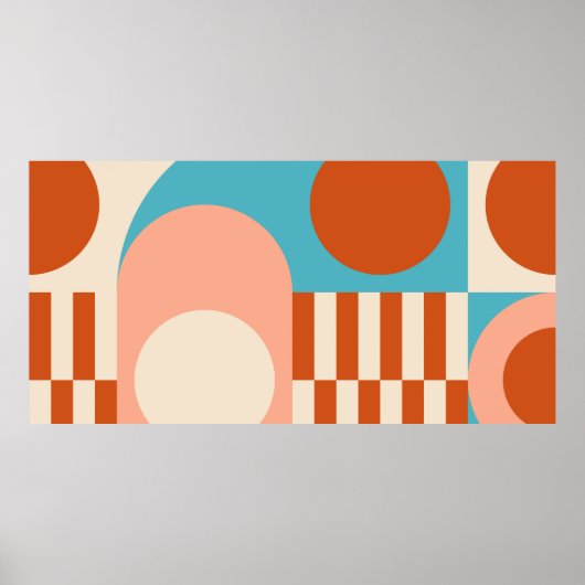 Moderne abstracte geometrische achtergrond met cir poster (Voorkant)