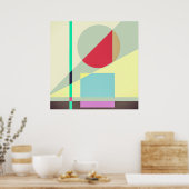 Moderne Abstracte geometrische afdrukken Poster (Keuken)
