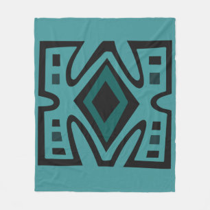 Moderne abstracte geometrische Afrikaanse stam pat Fleece Deken