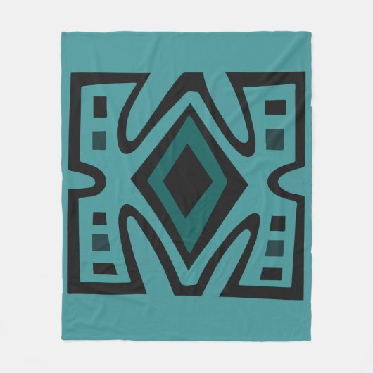 Moderne abstracte geometrische Afrikaanse stam pat Fleece Deken (Voorkant)