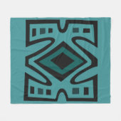 Moderne abstracte geometrische Afrikaanse stam pat Fleece Deken (Voorkant (Horizontaal))